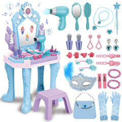 deAO Toddler Vanity Mirror – spark imaginative dress-up play with a safe, charming surface