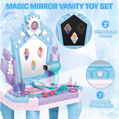 deAO Toddler Vanity Nail Polish Kit – non-toxic colors for safe, imaginative spa play