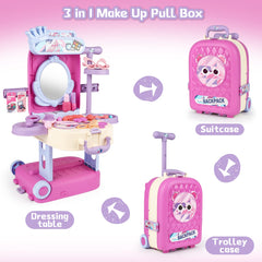 deAO toddler vanity table mirror, inspires imaginative pretend makeup sessions.