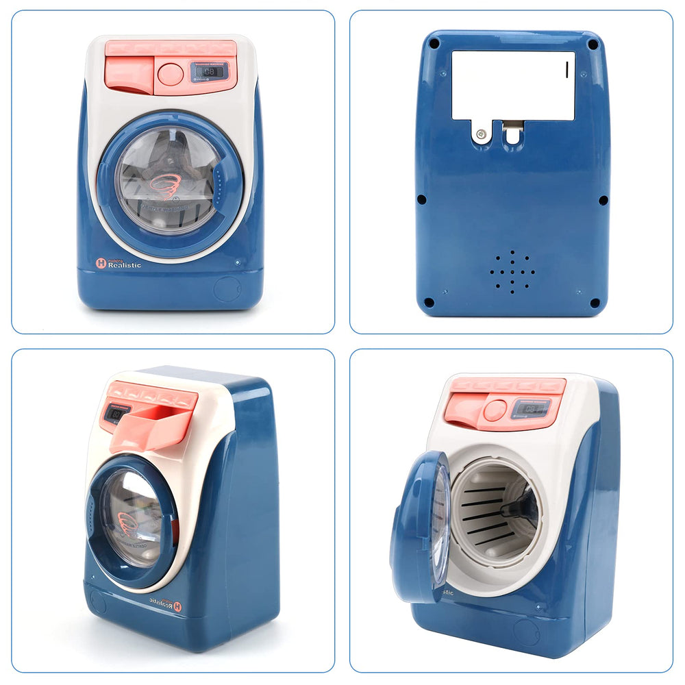 deAO washing machine toy rotatable drum enables realistic loading actions