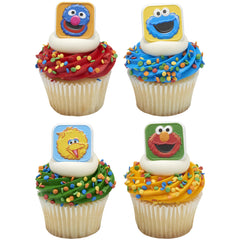 DecoPac Sesame Street rings in bright colors for festive cupcakes.