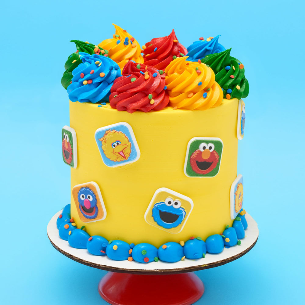 DecoPac Sesame Street rings featuring Grover, ideal for birthday cupcakes.
