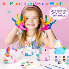 dededa Unicorn night light pigment tray keeps paints organized during crafting