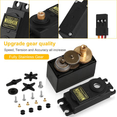 Digital metal-gear servo from Deegoo-FPV for durable performance.