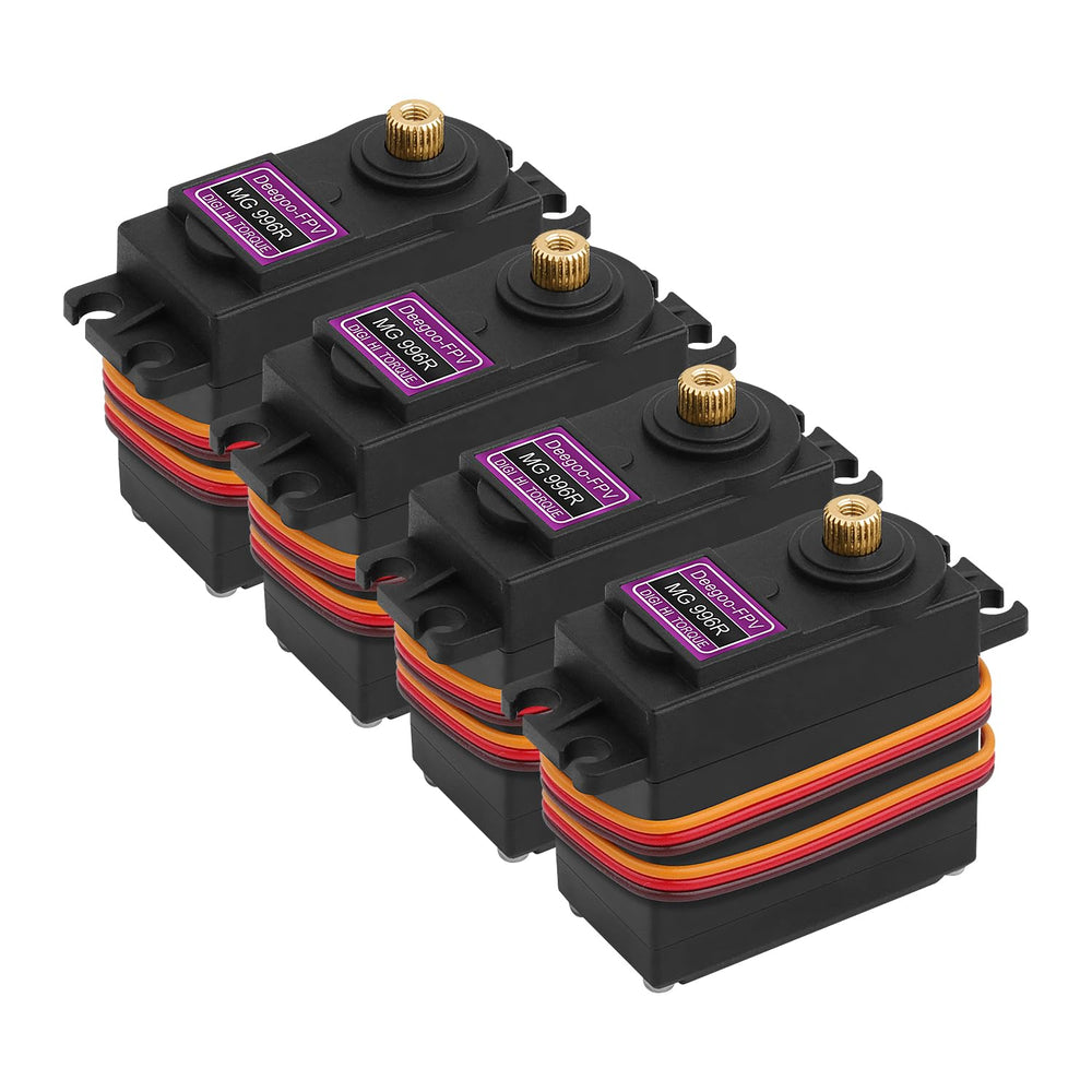 Deegoo-FPV MG996R servo motor ready for precise RC control in a model vehicle