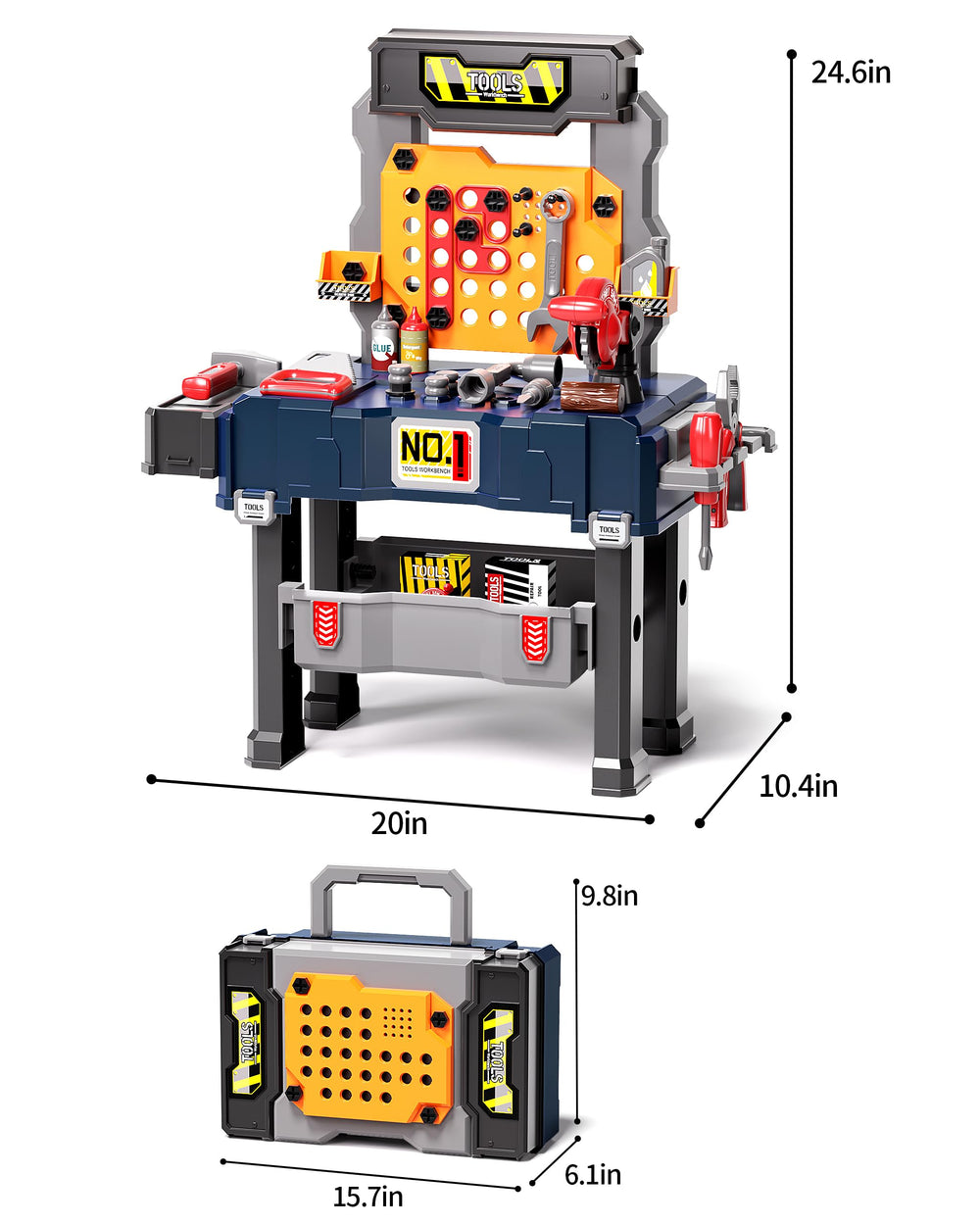 Deejoy Durable ABS Plastic Tools provide sturdy, long-lasting play experiences.
