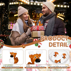 Deekin car dashboard deer duck decor adds playful seasonal flair.