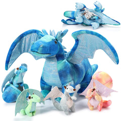 Deekin 16-inch dragon plush ready for cuddling and room decor.