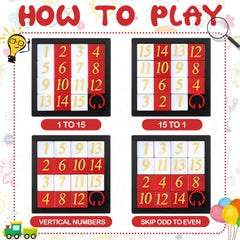 Deekin red white puzzle display highlighting high-contrast colors for quick recognition.