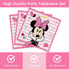 Deenor Minnie theme decor enhances festive birthday ambiance.