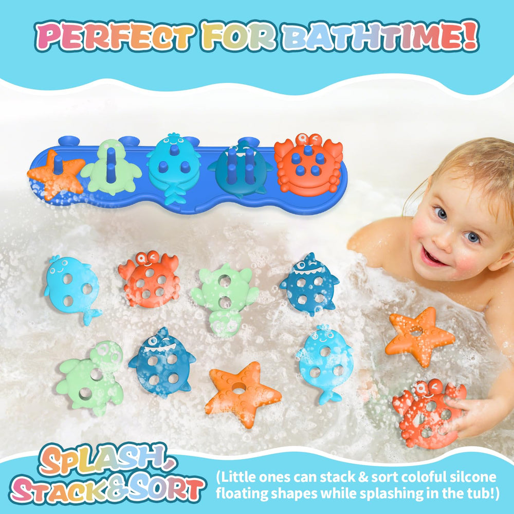 Deenwada mold-free bath toy set with no holes for clean, worry-free play