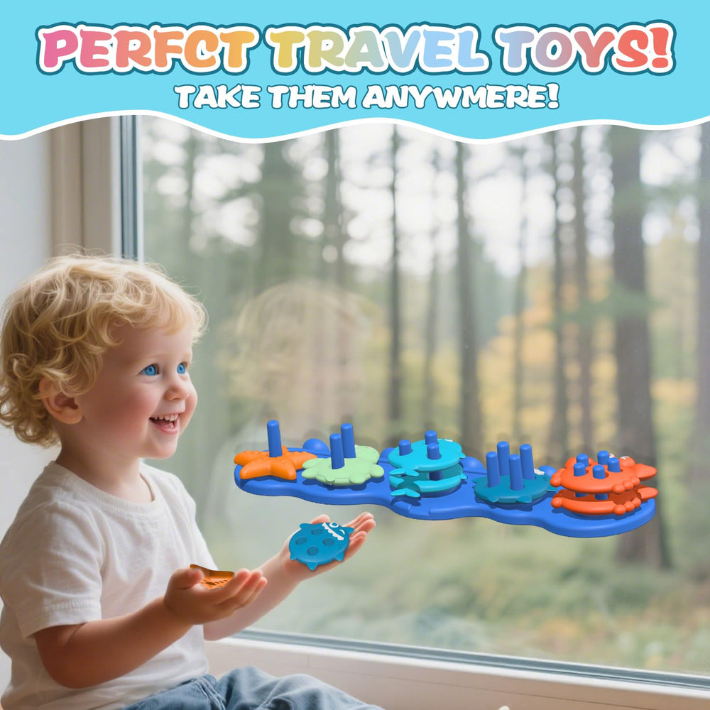 Deenwada soft textured silicone pieces gentle on tiny hands