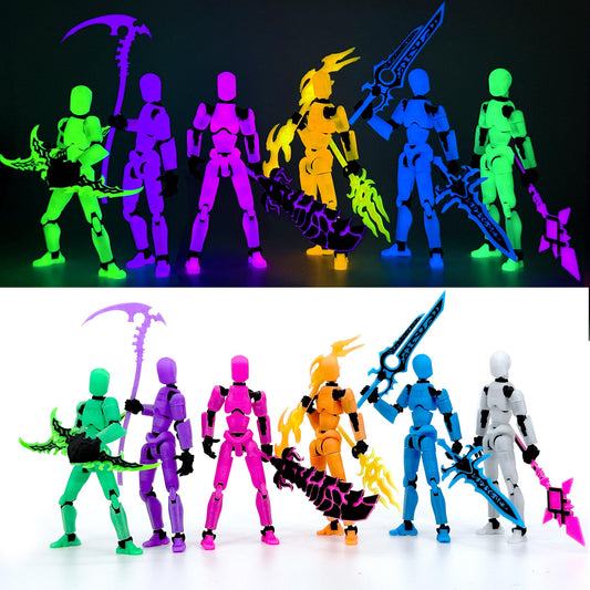 Deeplus glowing Titan 13 assembled figure with eye catching multicolor detailing for display.