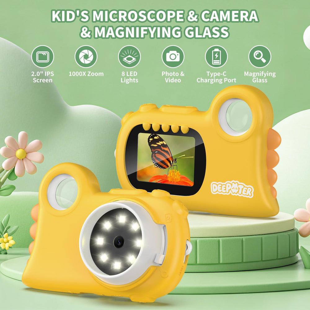 Deepoter 1000x magnification reveals tiny textures for curious investigations.