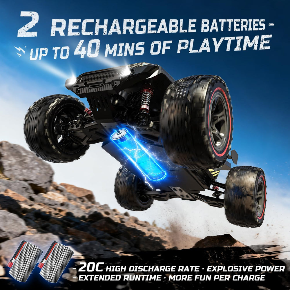 DEERC 209E oil-filled shocks provide smooth damping on rough trails.
