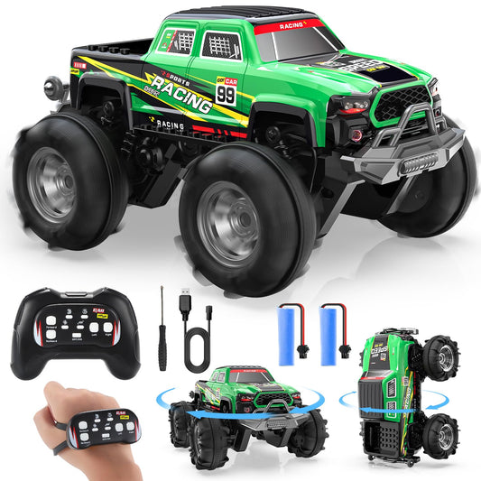 DEERC BG028 amphibious truck transitions between land and water for outdoor fun.