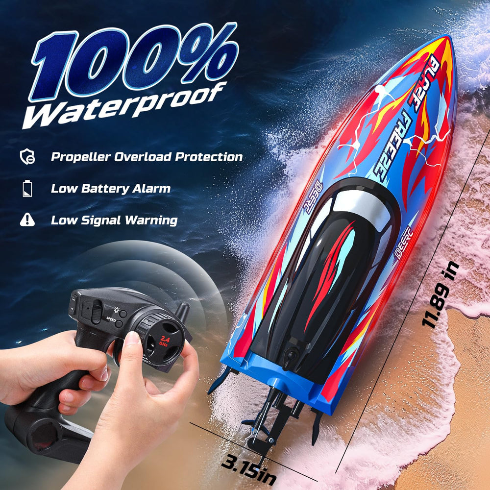 2.4GHz remote enables non-jamming multiplayer racing without interference.