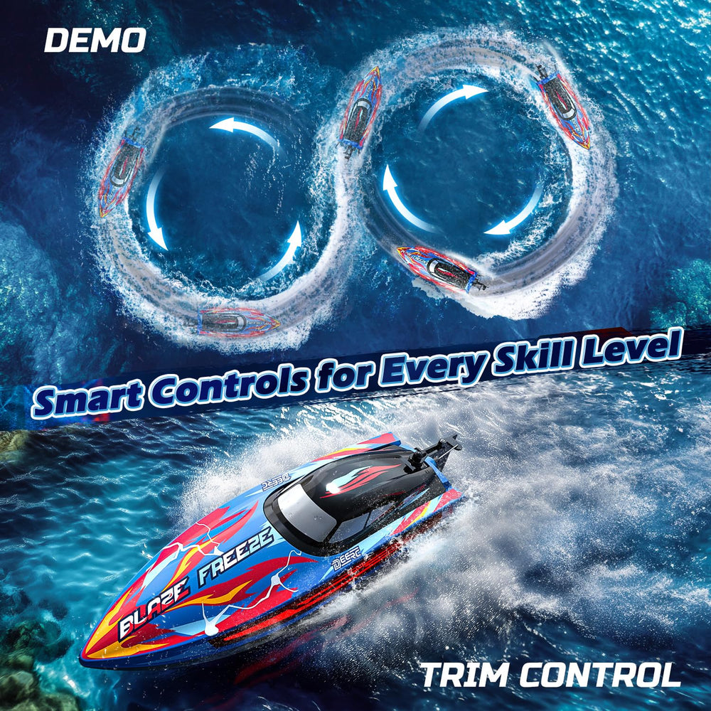 Demo mode shows a graceful figure-eight for kids and spectators.
