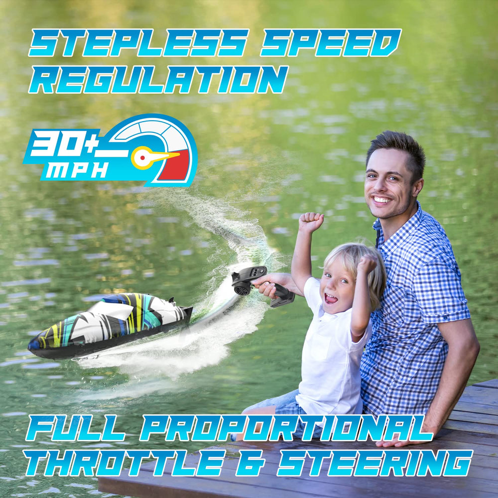 DEERC gift-ready RC boat ideal for adults and kids