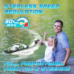 DEERC gift-ready RC boat ideal for adults and kids