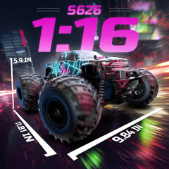 DEERC glowing spider RC car two batteries extend playtime for longer sessions