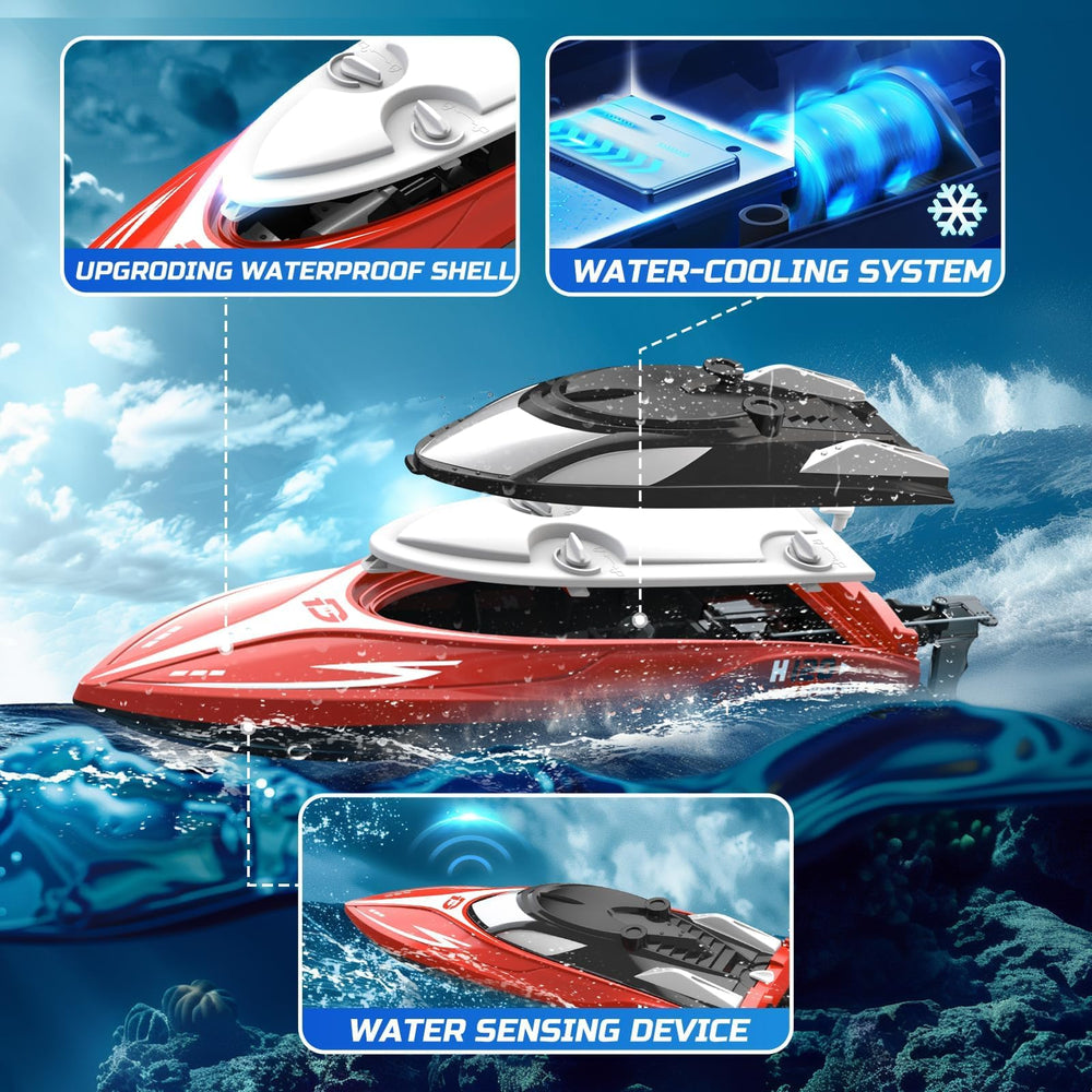 DEERC H120 low battery alarm keeps you informed to return to shore.