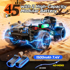 DEERC IPX4 waterproof ESC handles light rain for consistent fun.