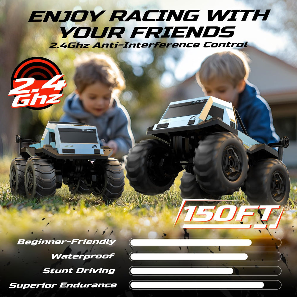 IPX-7 waterproof design withstands splashes and shallow water play.