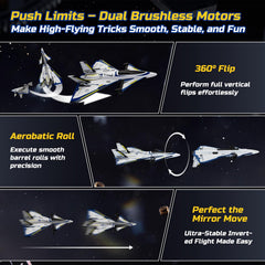 DEERC LED lights illuminate the jet for day and night visibility