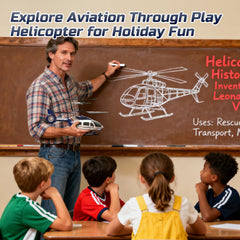 DEERC Rescue Helicopter dual battery setup enables longer play sessions.