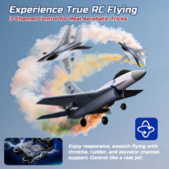 DEERC F16 RC plane mid-glide highlights smooth, forgiving glide performance