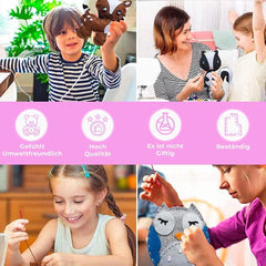 DeFieltro animals figures assembly demonstrates hands-on stitching practice