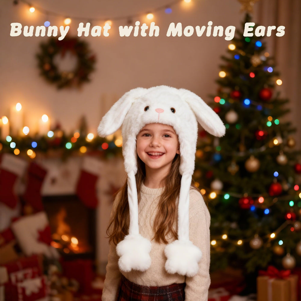 Deletoys cow plush hat with moving ears, playful accessory for events.