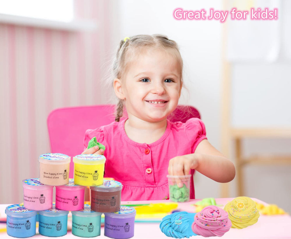 Delpaneo slime kit with included accessories and trinkets