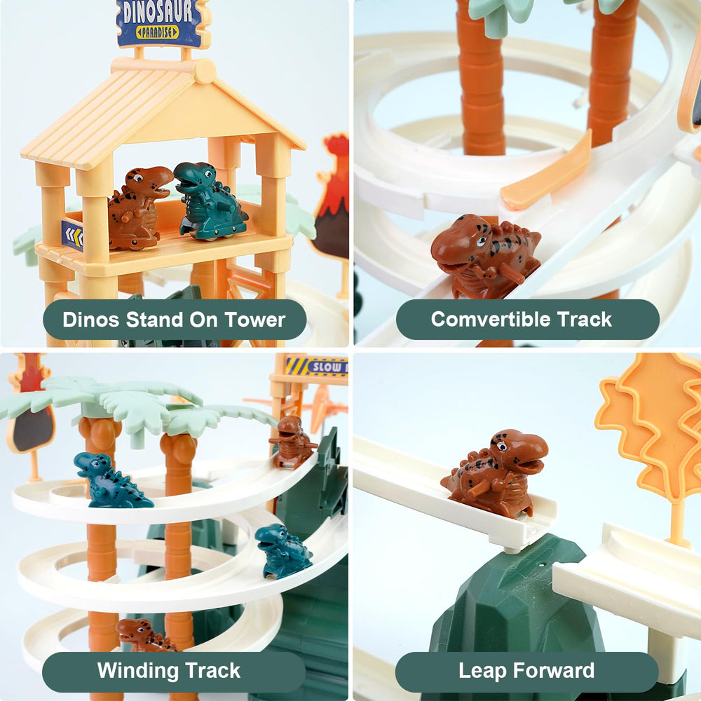DELUTIQUE dino track climbing stairs enabling interactive ascent and descent