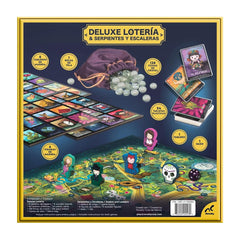 Deluxe Loteria Snakes & Ladders wooden figures ready for action-packed rounds