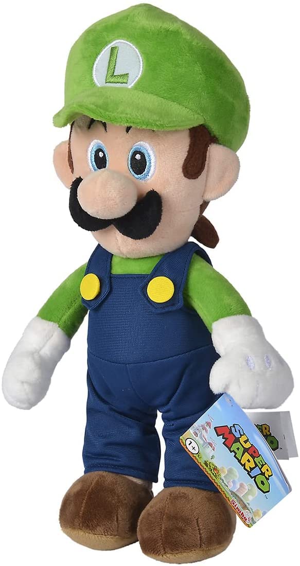 Deluxe Paws Simba Luigi soft toy side view, durable stitching for daily use.