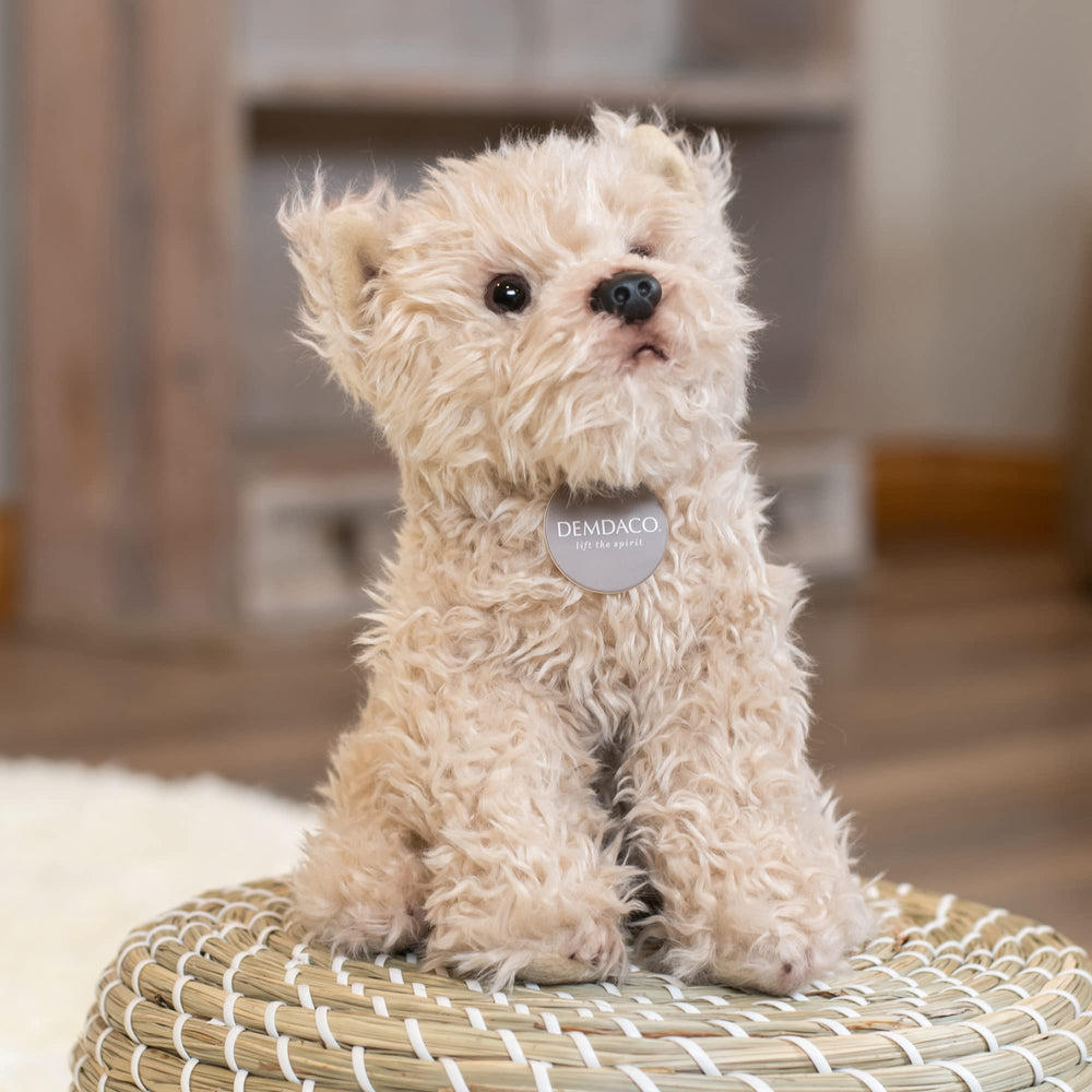 DEMDACO Chorkie Mix Rescue Dog plush close-up eyes, sewn for lasting charm.