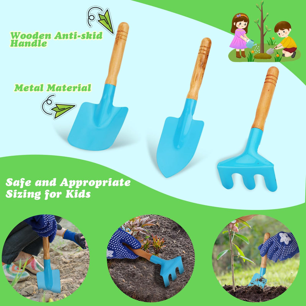 Demolike hand rake guides soil loosening for young gardeners