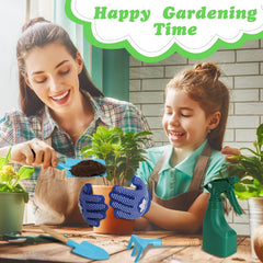 Demolike kid shovel enables digging and planting with a comfy grip