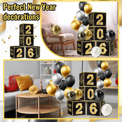 Denylo Pro 2026 balloon boxes form the numbers for a photo-worthy backdrop.