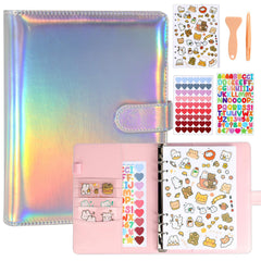 Deqing Warm sticker book cover with holographic shine protects your collection.