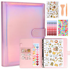 Deqing warm sticker book with holographic cover, durable and stylish storage.