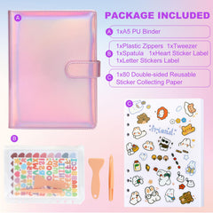 Deqing warm interior pages with thick release paper for smooth sticker application.