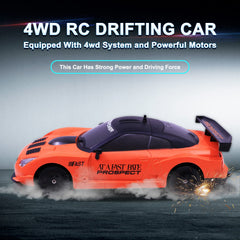 Desdoni RC Drift Car 4WD drive delivers strong grip on varied surfaces.