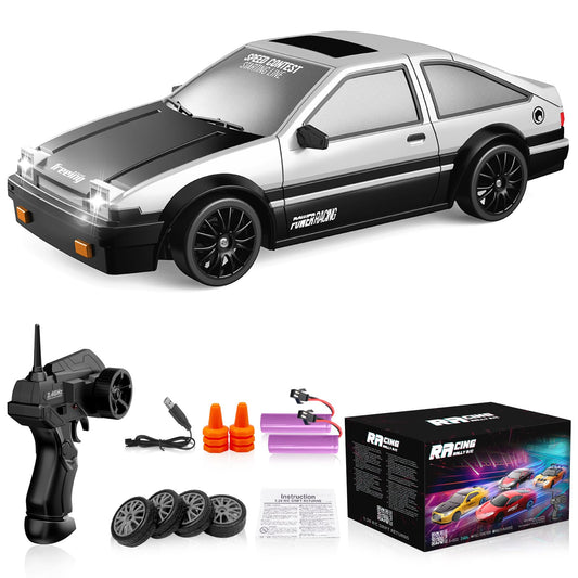 Desdoni RC Drift Car front view with LED lights for night racing