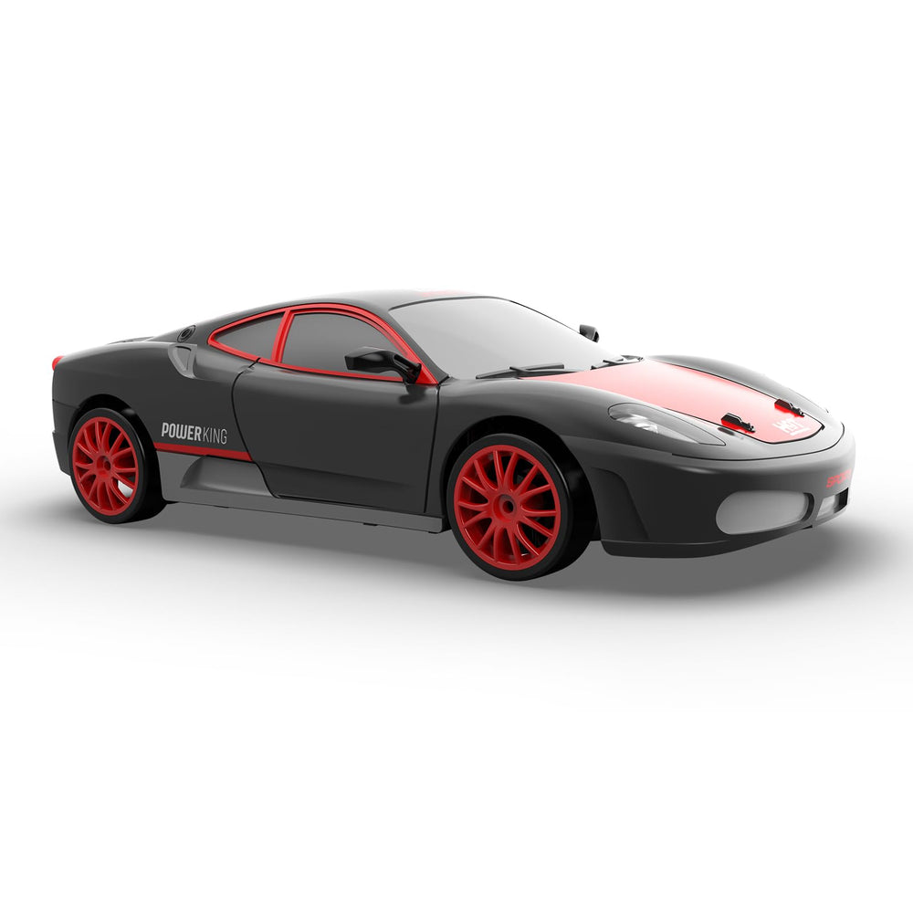 Desdoni RC drift car's LED lights enhance night driving experiences.