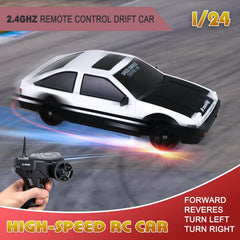 Desdoni RC Drift Car side view showing 4WD stability on curves