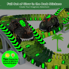 Desuccus glow in the dark sticker sheet for dino world customization.