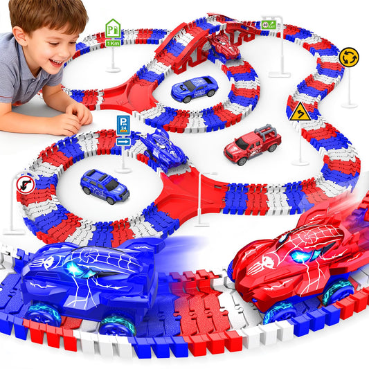 Desuccus Spider toy train set tracks layout invites imaginative play.